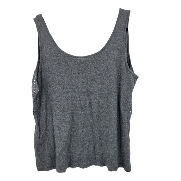 Lane Bryant Gray Sequin Scoop Neck Tank Top Plus Size 18/20 Party Night Out Glam - Picture 2 of 9